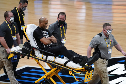 Official Collapses, Wheeled Off Court On Stretcher