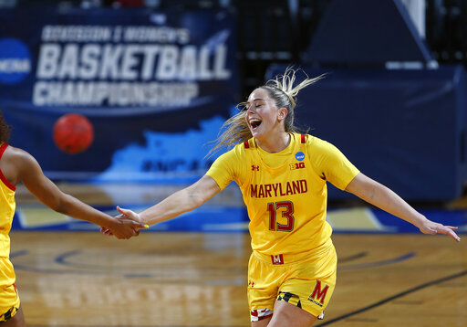 Maryland Women Pour It On Alabama 100 64 To Reach Sweet 16