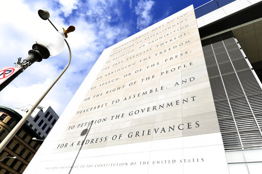 Stone Tablet Marking First Amendment Freedoms Finds New Home