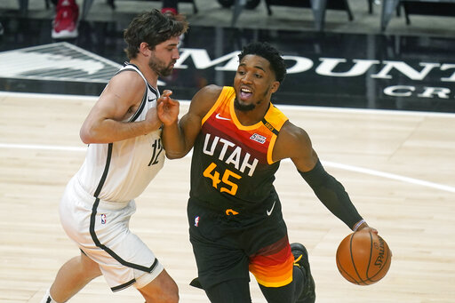 Mitchell Scores 27, Jazz Rout Short Handed Nets 118 88