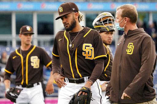 Padres Ss Tatis Jr. Leaves Game With Shoulder Discomfort