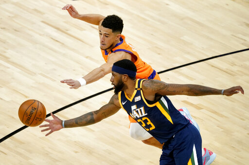 Suns Beat Jazz 121 100, Pull Into Tie At Top Of West