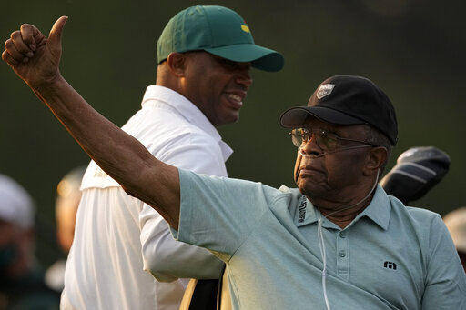 The Latest: Elder Raises Driver In Honorary Start At Masters