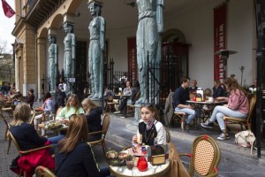Guests Flock To Dutch Cafe Terraces As Lockdown Eases