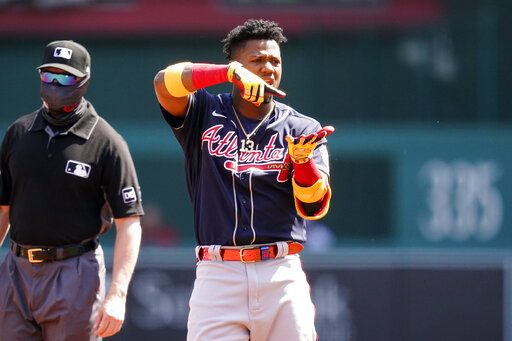 Acuña, Braves Get 1st Win; Top Nats 7 6 To Open Doubleheader