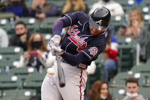 Freeman, Braves Pound Cubs 13 4, Lose Acuña To Injury