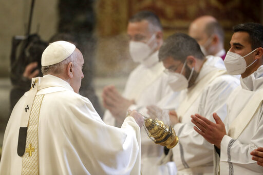 Pope Ordains 9 Priests, Saying: Stay Humble, Compassionate