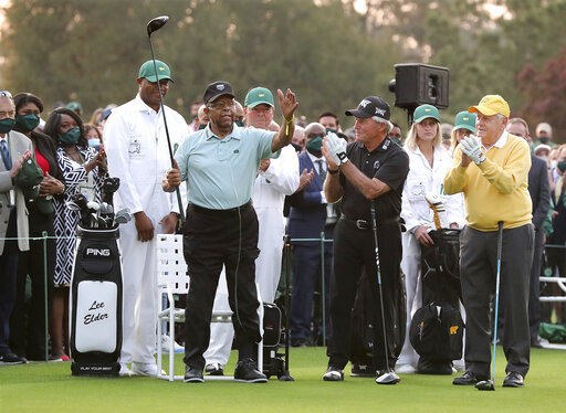 The Latest: Elder Raises Driver In Honorary Start At Masters