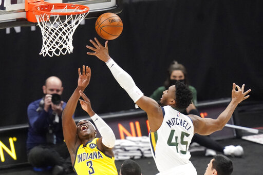 Minus Injured Mitchell, Jazz Rally To Beat Pacers 119 111