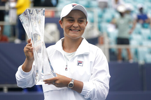 No. 1 Barty Repeats As Miami Champ When Andreescu Retires