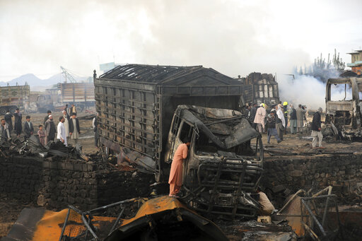 Fuel Tankers Catch Fire, At Least 10 Hurt In Afghan Capital