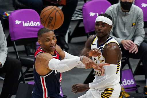 Westbrook Has 21 Boards, 24 Assists; Wizards Blast Pacers