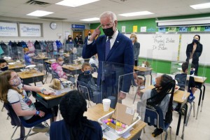 Biden Hits Schools Goal Even As Many Students Learn Remotely