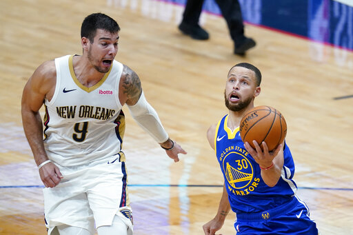 Curry’s 41 Points Push Warriors Past Pelicans 123 108
