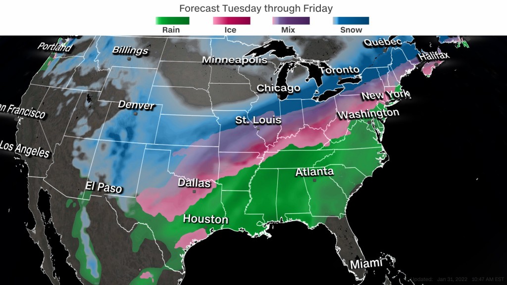 The Next Winter Storm Takes Aim At The South, While The Northeast Digs Out Of Last Week’s Blizzard