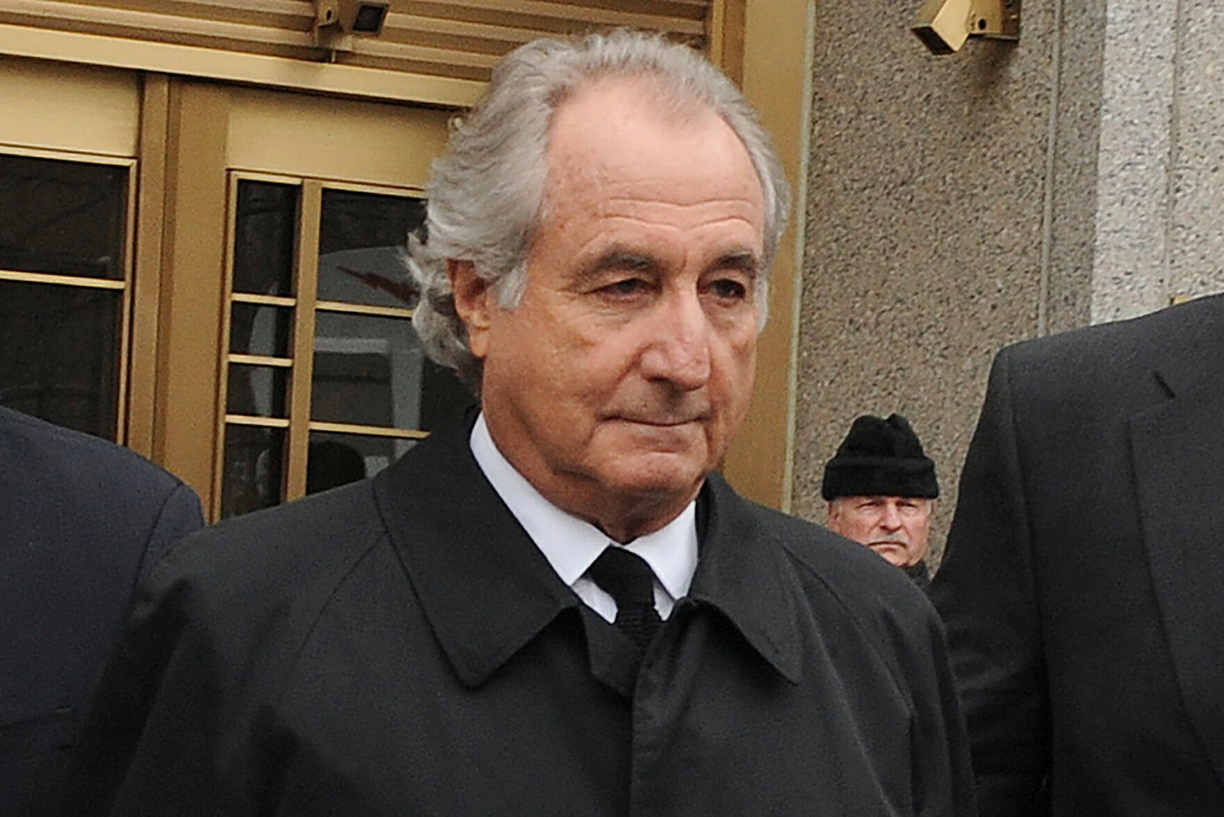 <p>FILE - Bernie Madoff exits Manhattan federal court, March 10, 2009, in New York. Authorities have identified a couple found dead in what investigators said was an apparent murder-suicide in Florida as Madoff's sister and her husband. </p>