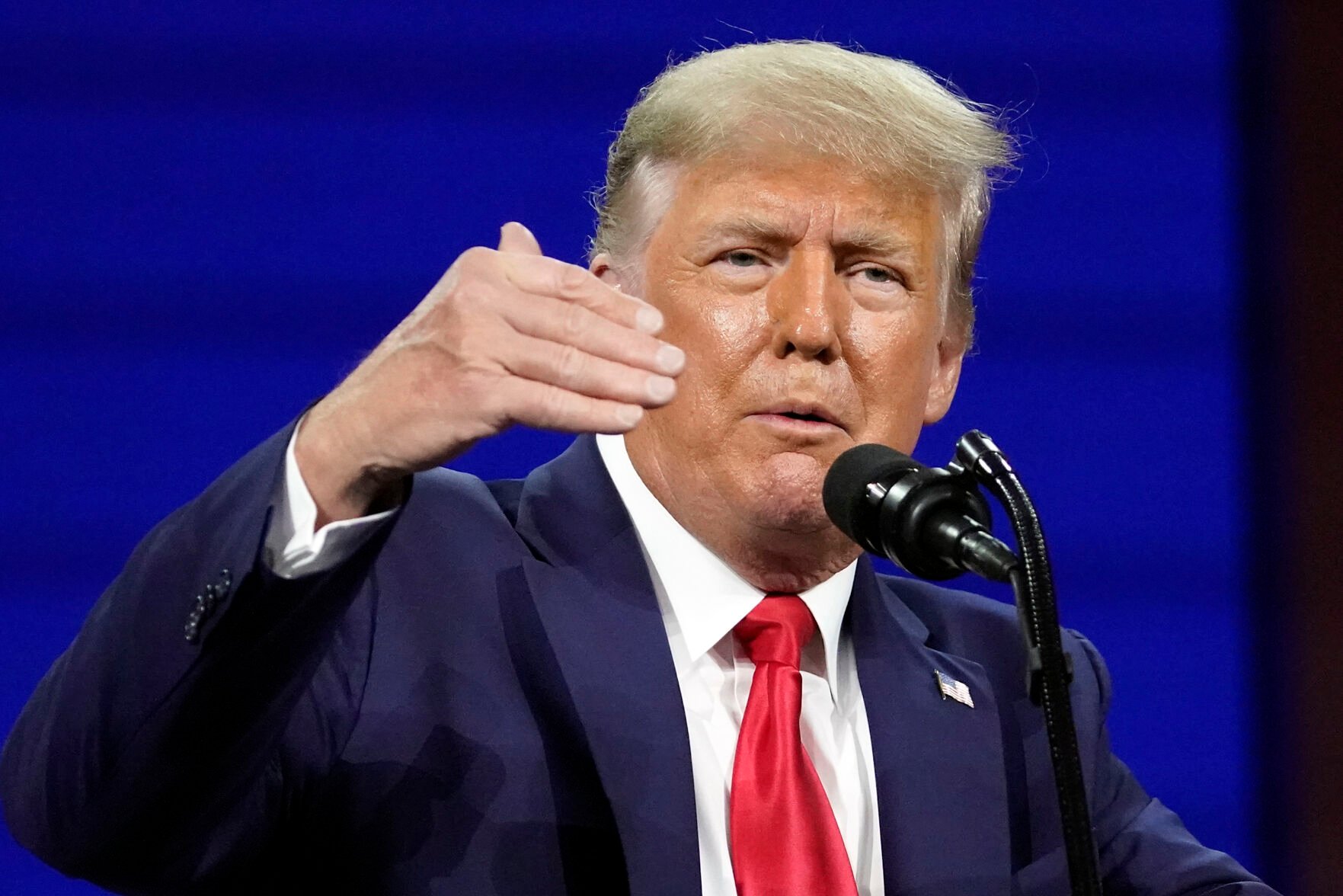 <p>Former President Donald Trump speaks at the Conservative Political Action Conference on Feb. 28, 2021, in Orlando, Fla.</p>