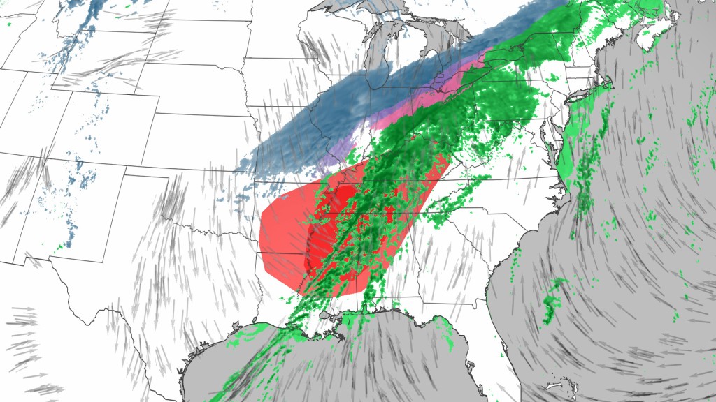 Tornadoes Touch Down In Alabama As Storm Moving Across The Country Brings Snow, Ice, Flooding And Extreme Winds