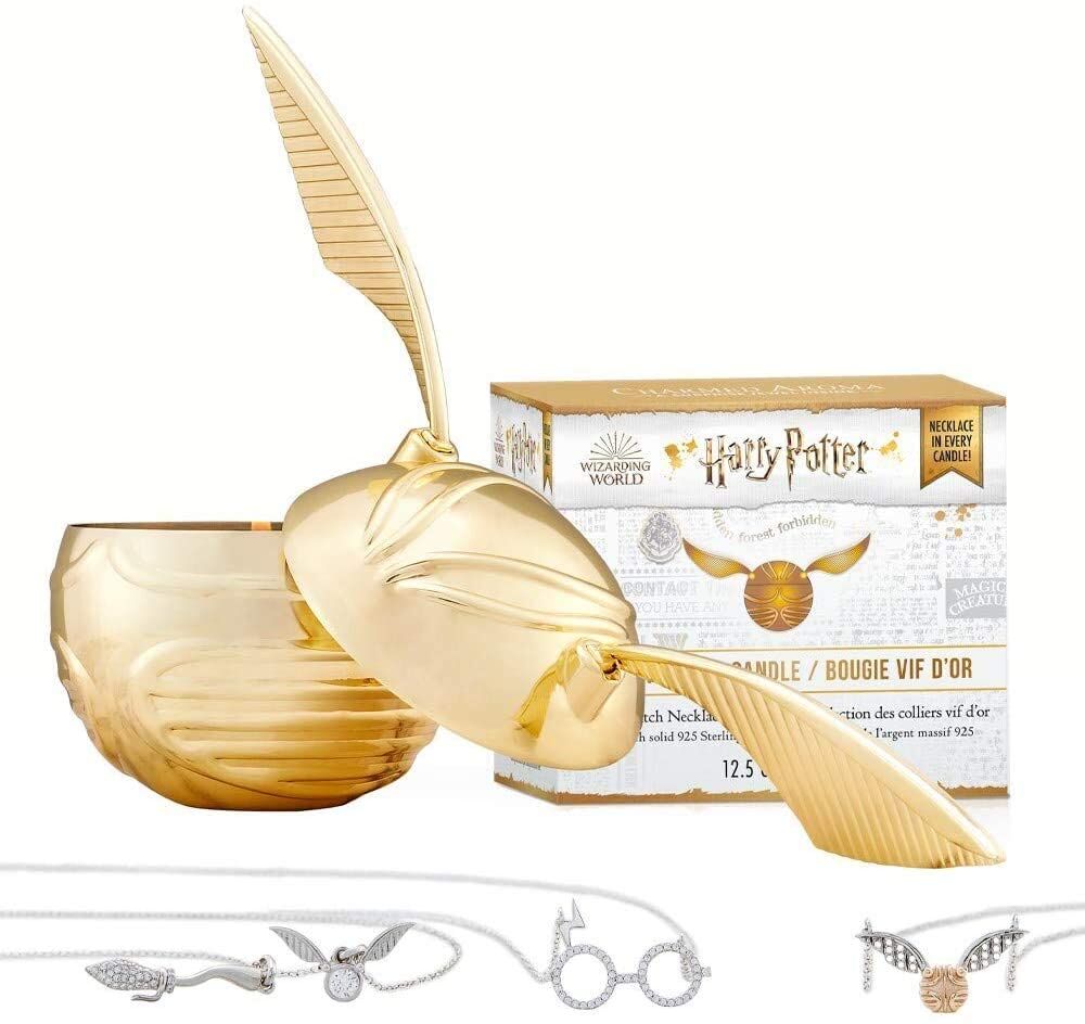 <p><em><a href="https://www.amazon.com/dp/B08Z6Z42RR?tag=leeenter0889-20&linkCode=ogi&th=1&psc=1" target="_blank">Harry Potter Golden Snitch Candle from Charmed Aroma</a></em></p>