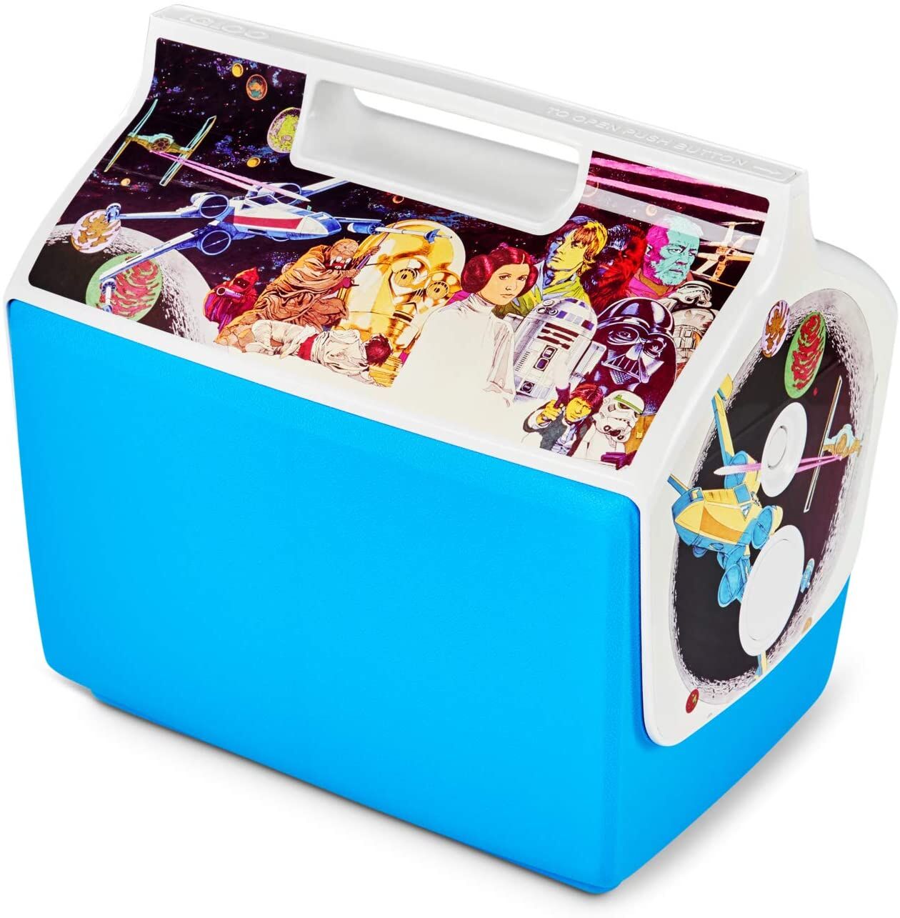 <p><em><a href="https://www.amazon.com/dp/B0813YNFYK?tag=leeenter0889-20&linkCode=ogi&th=1&psc=1" target="_blank">Star Wars-themed Igloo 14-16 Qt Limited Edition Playmate Series cooler</a></em></p>