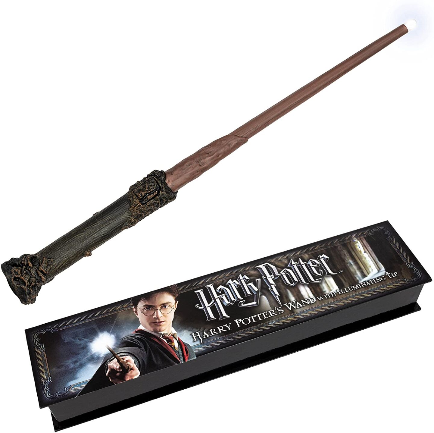 <p><em><a href="https://www.amazon.com/dp/B000U80O26?tag=leeenter0889-20&linkCode=ogi&th=1&psc=1" target="_blank">Harry Potter Illuminating Wand</a></em></p>