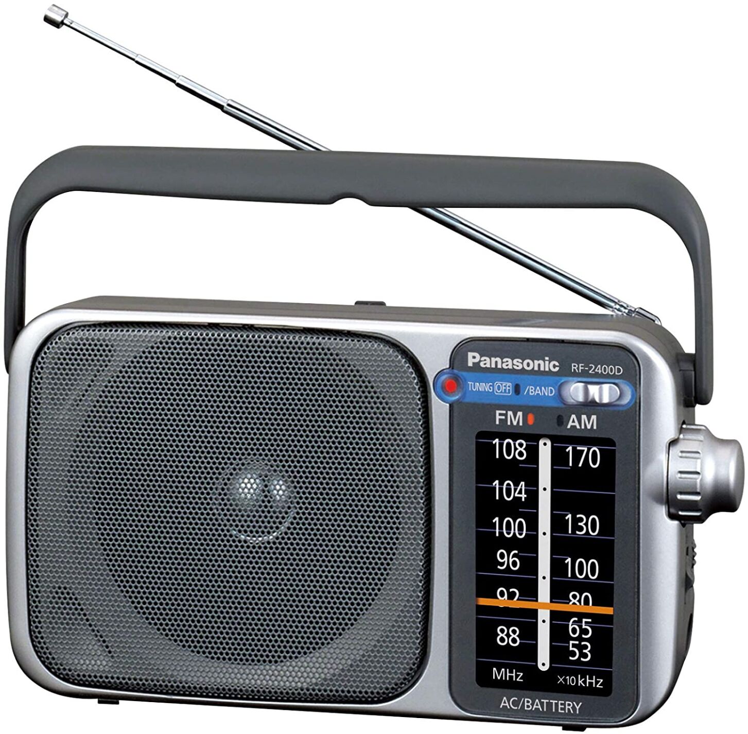 <p><a href="https://www.amazon.com/dp/B00007KDX6?tag=leeenter0889-20&linkCode=ogi&th=1&psc=1" target="_blank"><em>Portable AM/FM Analog Radio from Panasonic</em></a></p>