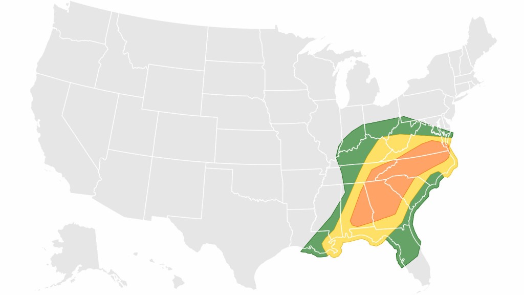 Severe Storms Threaten 70 Million People Across The Southeast And Mid Atlantic Today