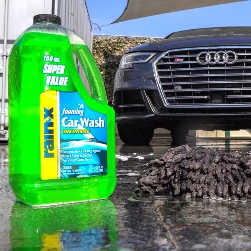 <p><em><a href="https://www.amazon.com/dp/B001GJ9JFG?tag=leeenter0889-20&linkCode=ogi&th=1&psc=1" target="_blank">Rain-X 5072084 Foaming Car Wash - 100 fl. oz</a></em></p>