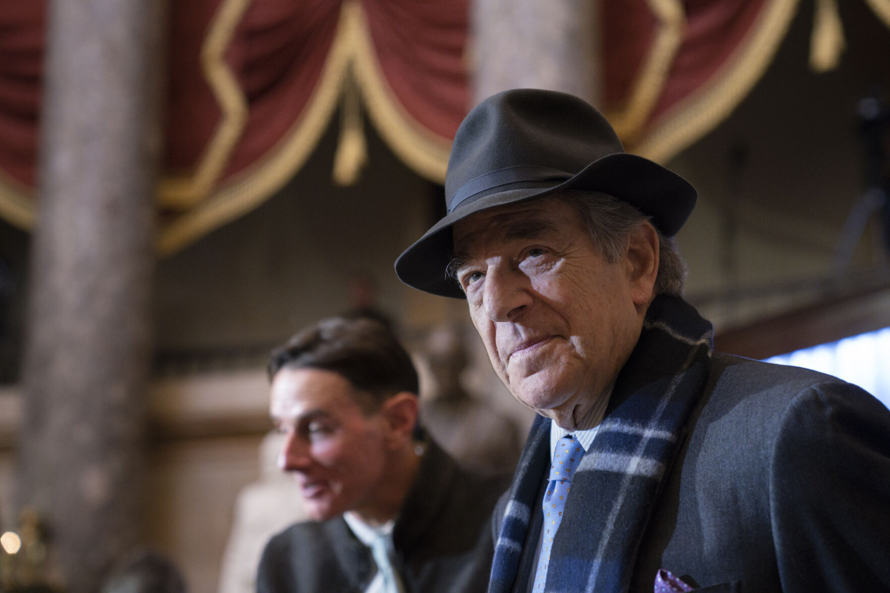 <p>FILE - Paul Pelosi attends a portrait unveiling ceremony for his wife, Speaker of the House Nancy Pelosi, D-Calif., in Statuary Hall at the Capitol in Washington, Dec. 14, 2022. </p>