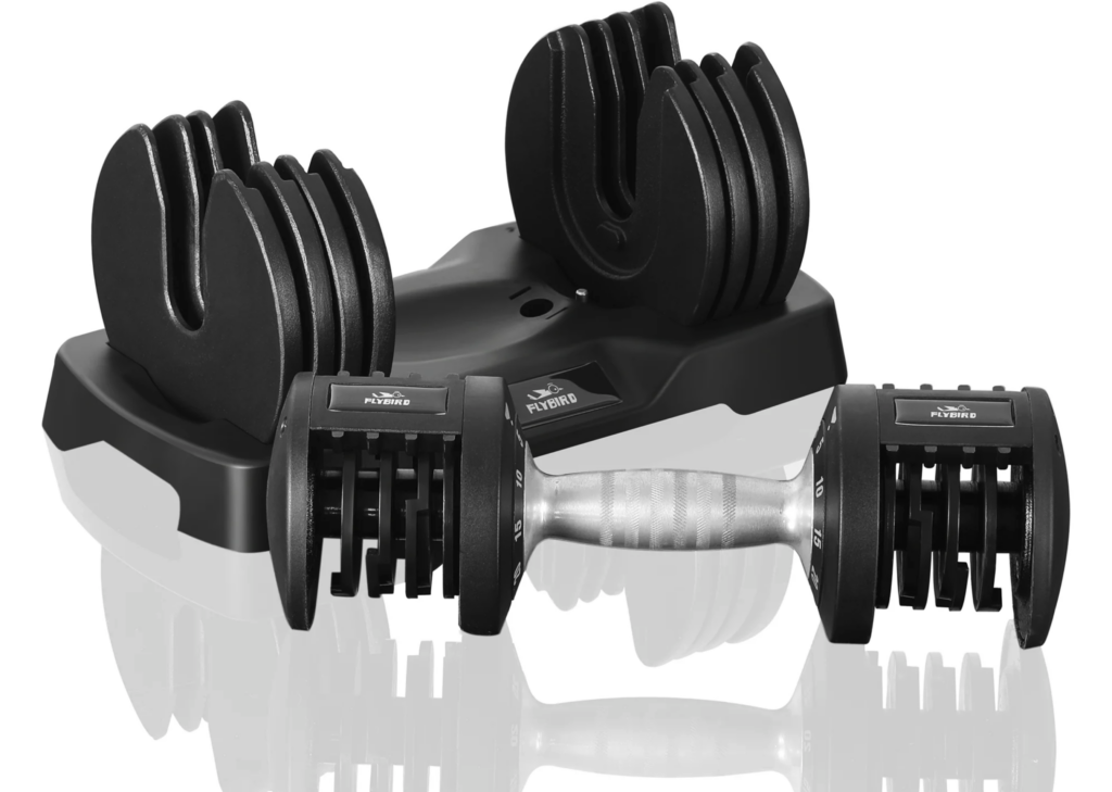 Flybird Adjustable Dumbbells Can Help You Build Strength And Tone Muscles From The Comfort Of Your Home