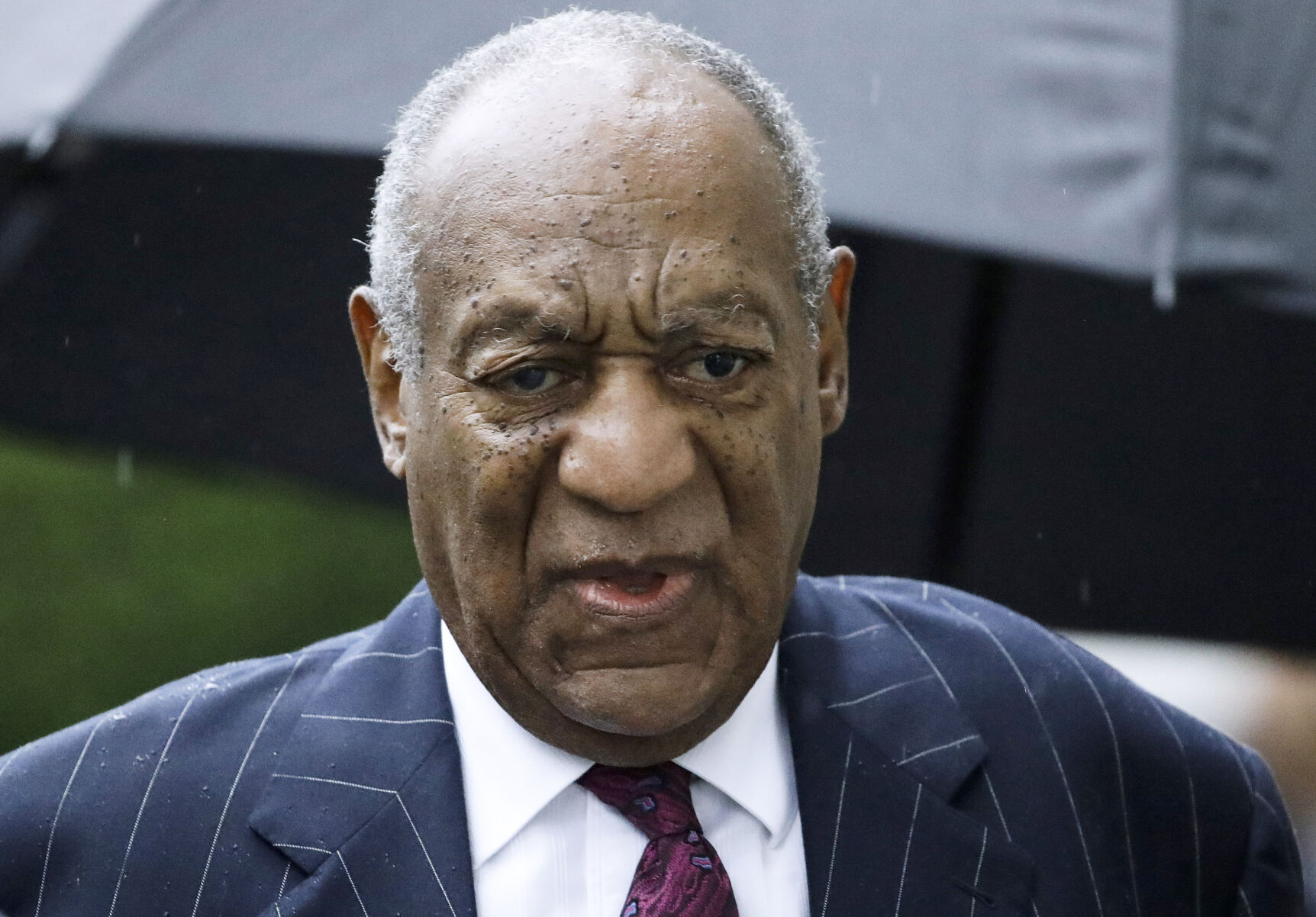 <p>Bill Cosby arrives for a sentencing hearing following his sexual assault conviction in Norristown Pa. A former Playboy model who alleges Cosby drugged and raped her and another woman at his home in 1969 sued the entertainer Thursday.</p>