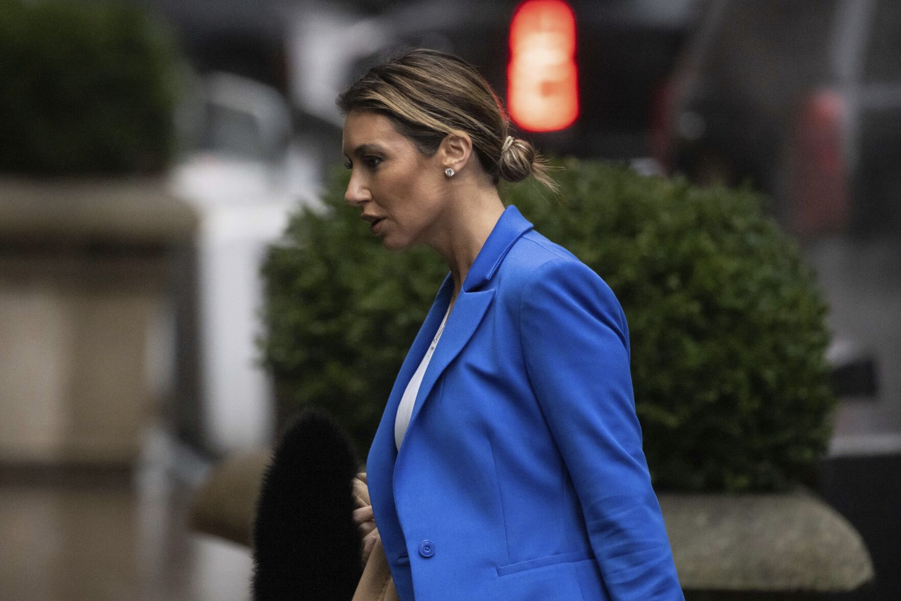 <p>Alina Habba, one of ex-President Donald Trump's attorneys, arrives Friday at Trump Tower in New York. </p>