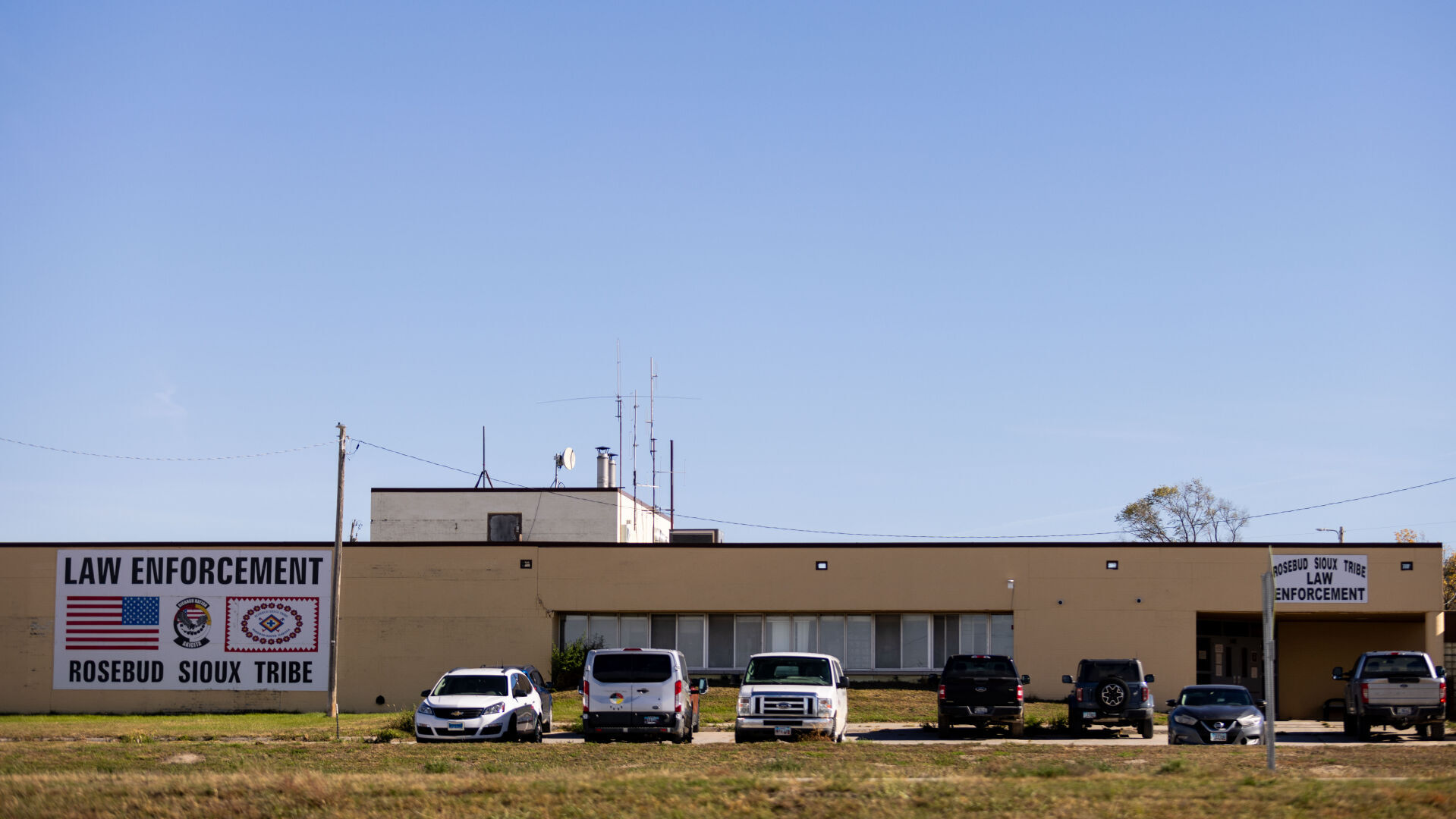 <p>The Rosebud Sioux Tribe Law Enforcement Building on the Rosebud Indian Reservation in South Dakota on Tuesday, Oct. 17, 2023.</p>