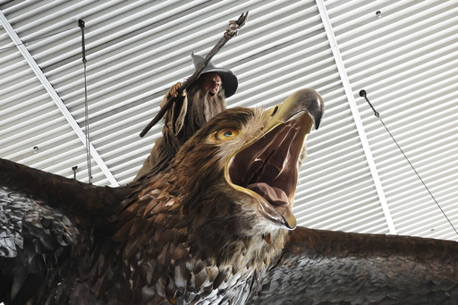 A Giant Sculpture Of Gandalf Riding An Eagle Departs Wellington Airport For Good