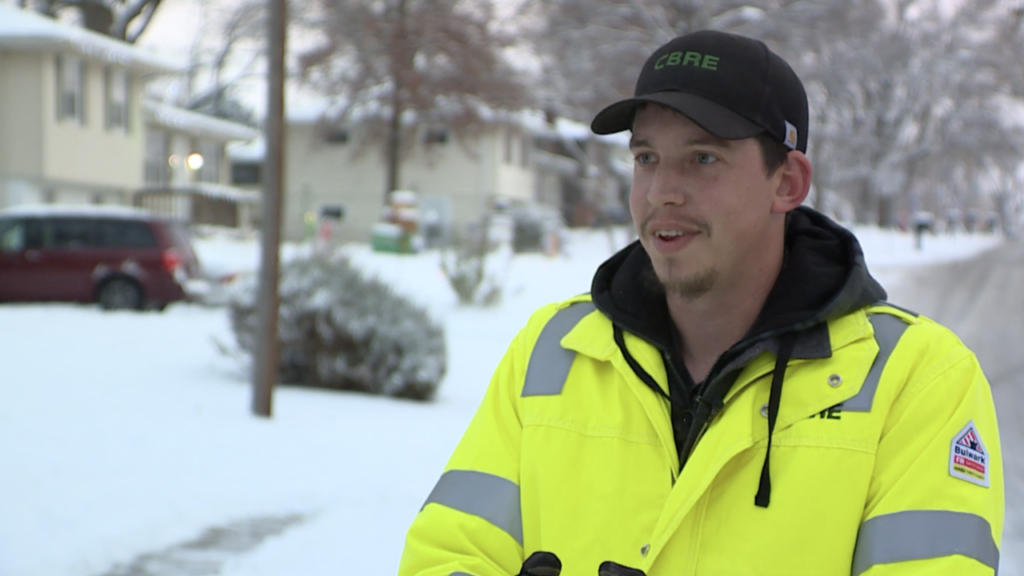 Volunteer Shovels Driveways For A Dozen Of Families After Snowstorm