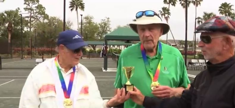 Tennis Match Of The Century Featuring Four Men At Least 90 Years Old