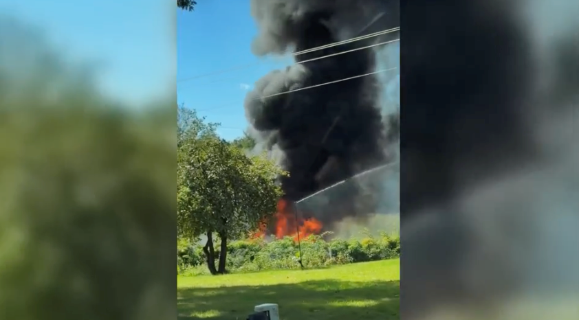 Military F 16 Fighter Jet Crashes And Bursts Into Flames In Michigan During Training Exercise