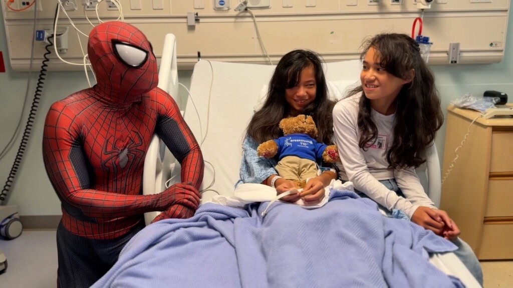 Spider Man Brings Smiles To Northern California Children Battling Serious Illnesses