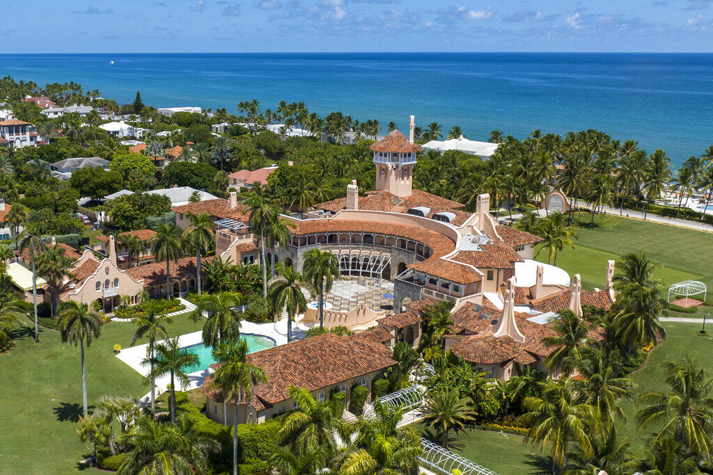 <p>FILE - An aerial view of former President Donald Trump's Mar-a-Lago club in Palm Beach, Fla., on Aug. 31, 2022. </p>