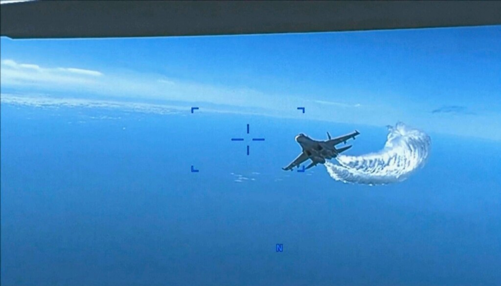 Pentagon Releases Footage Of Russian Aircraft Dumping Fuel On Us Drone Over Black Sea