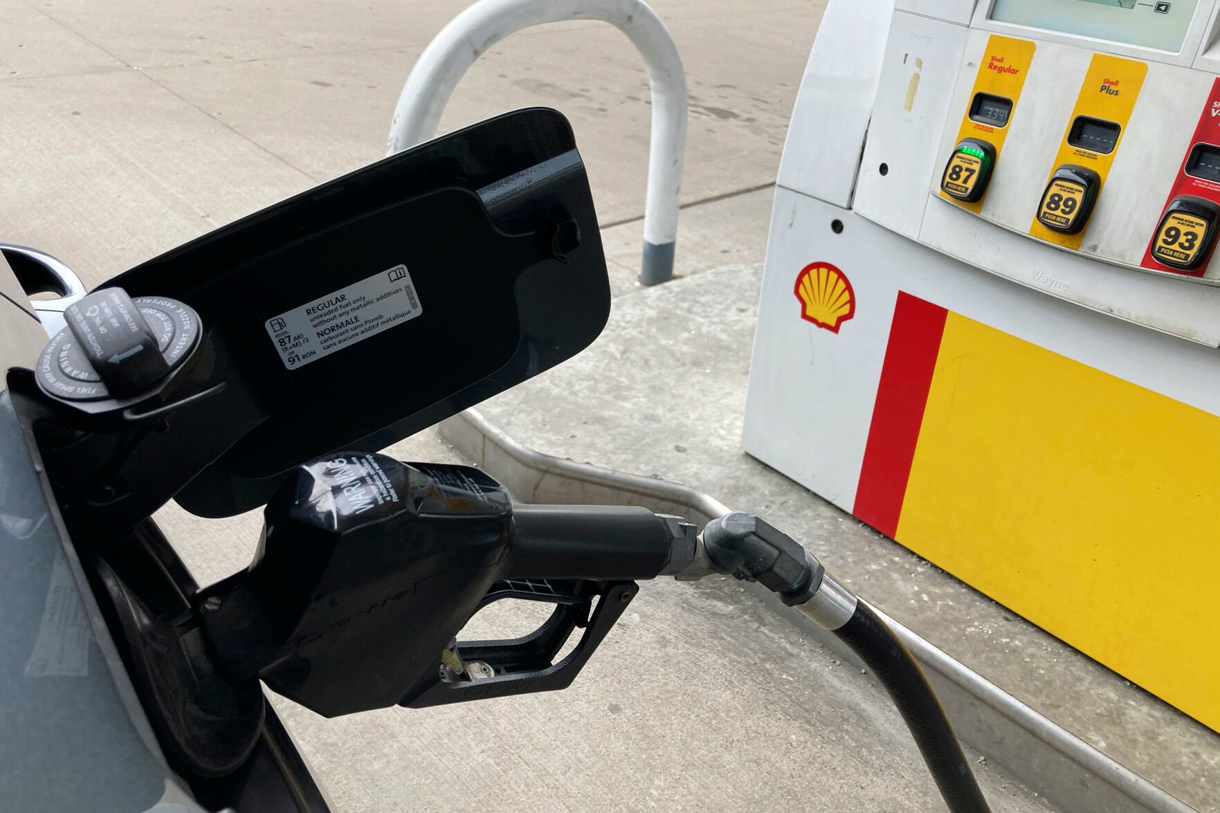 <p>File - Fuel is pumped into a vehicle at a gas station in Mundelein, Ill., Tuesday, Feb. 14, 2023. On Wednesday, the Labor Department reports on U.S. consumer prices for March. (AP Photo/Nam Y. Huh, File)</p>