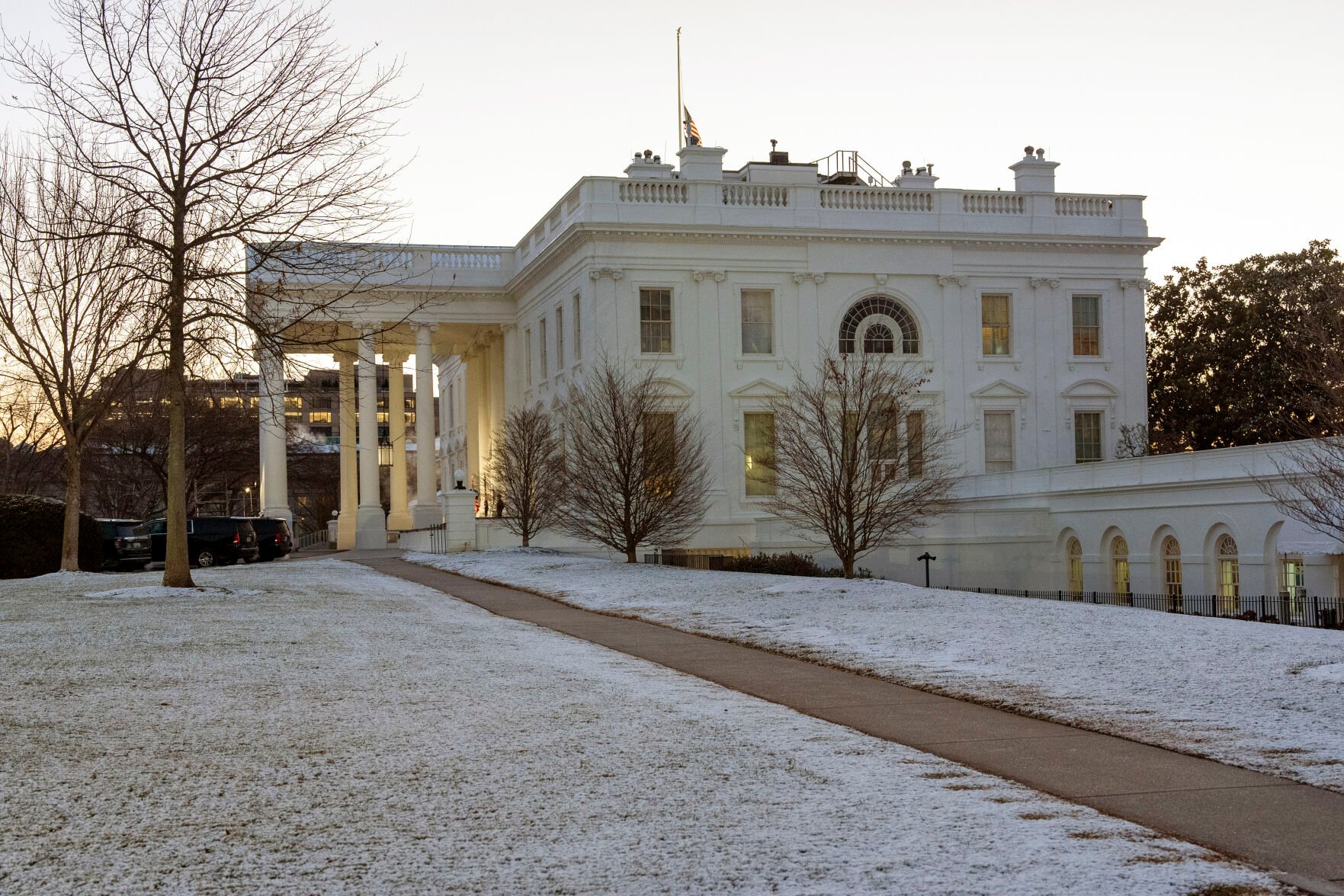 <p>The White House is seen ahead of the inauguration of President-elect Donald Trump, Monday, Jan. 20, 2025, in Washington. (AP Photo/Alex Brandon)</p>