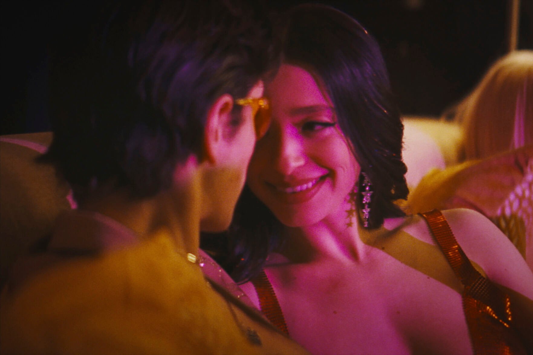 <p>This image released by Neon shows Mark Eydelshteyn, left, and Mikey Madison in a scene from "Anora." (Neon via AP)</p>