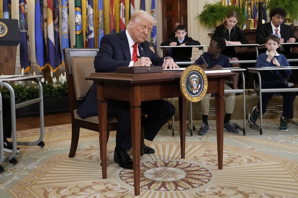 Trump Orders Plan To Dismantle The Education Department While Keeping Some Core Functions