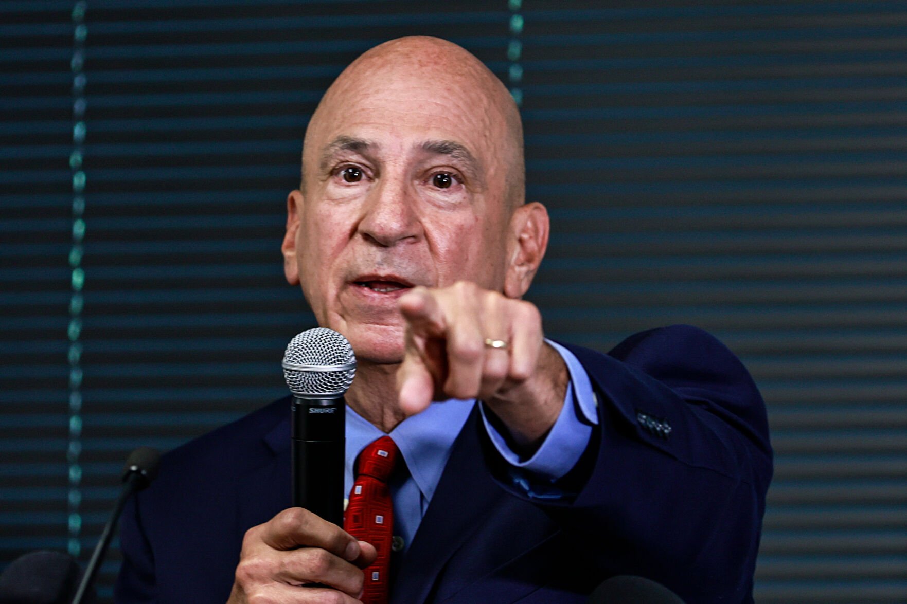 <p>Prosecuting Attorneys' Council of Georgia Executive Director Peter J. Skandalakis answers questions during a news conference, Aug. 23, 2022, in Atlanta.</p>