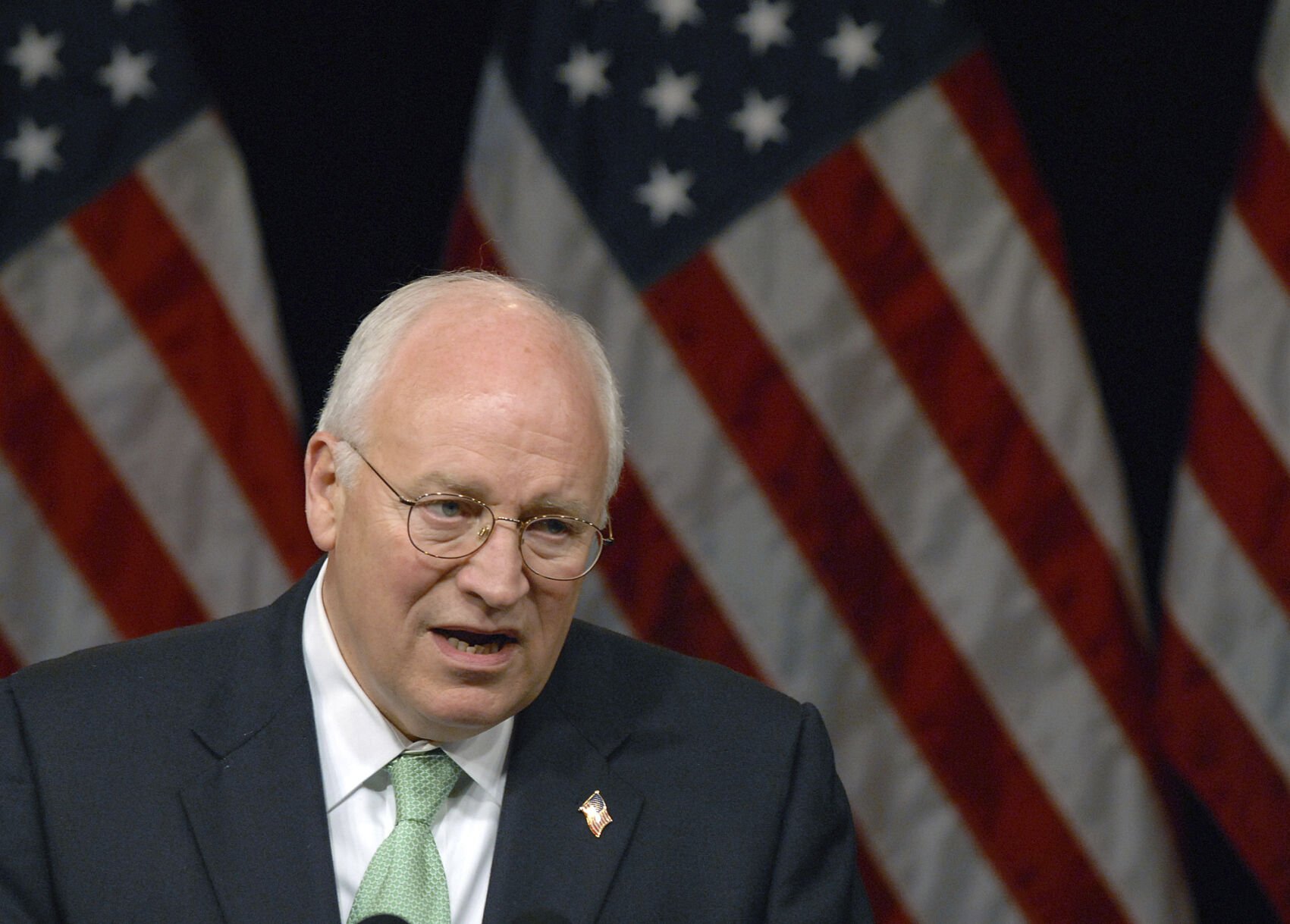 <p>Vice President Dick Cheney addresses a campaign rally for Gus Bilirakis, a Republican who is running for the Tampa Bay area congressional seat his father is vacating in Tampa, Fla. July 21, 2006.</p>
