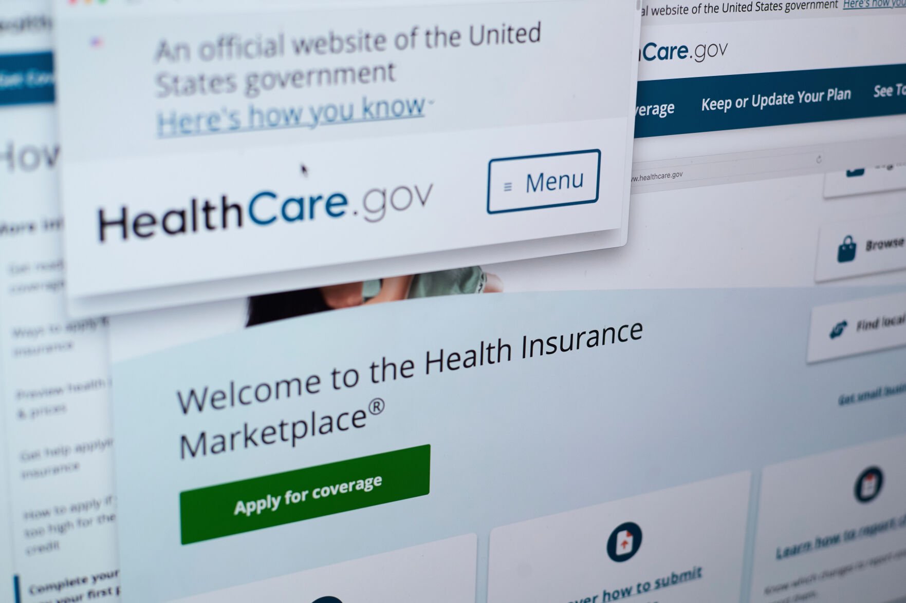 <p>FILE - Pages from the U.S. Affordable Care Act health insurance website healthcare.gov are seen on a computer screen in New York, Aug. 19, 2025. (AP Photo/Patrick Sison, File)</p>