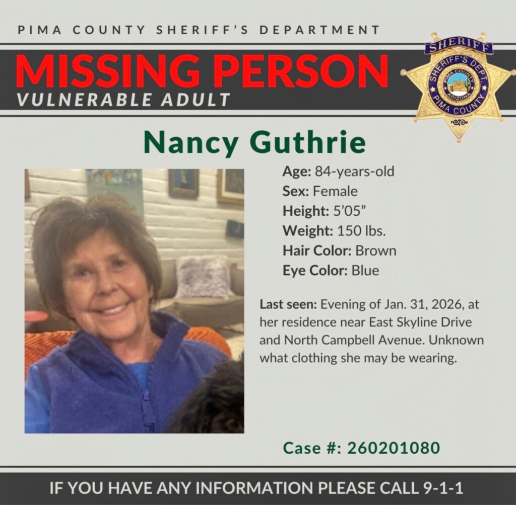 Person Detained For Questioning In The Disappearance Of Nancy Guthrie, Ap Sources Say