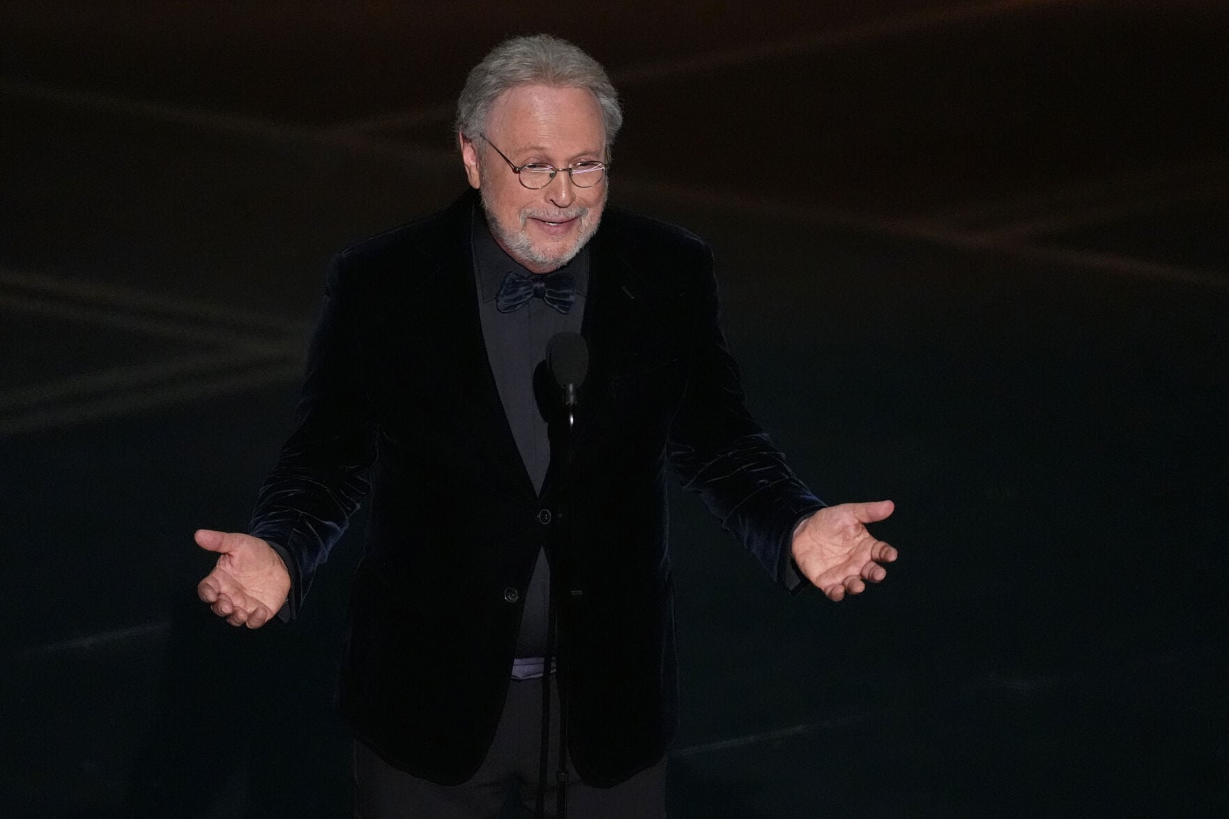 <p>Billy Crystal presents a tribute about Rob Reiner and Michelle Singer Reiner during the Oscars on Sunday, March 15, 2026, at the Dolby Theatre in Los Angeles. (AP Photo/Chris Pizzello)</p>
