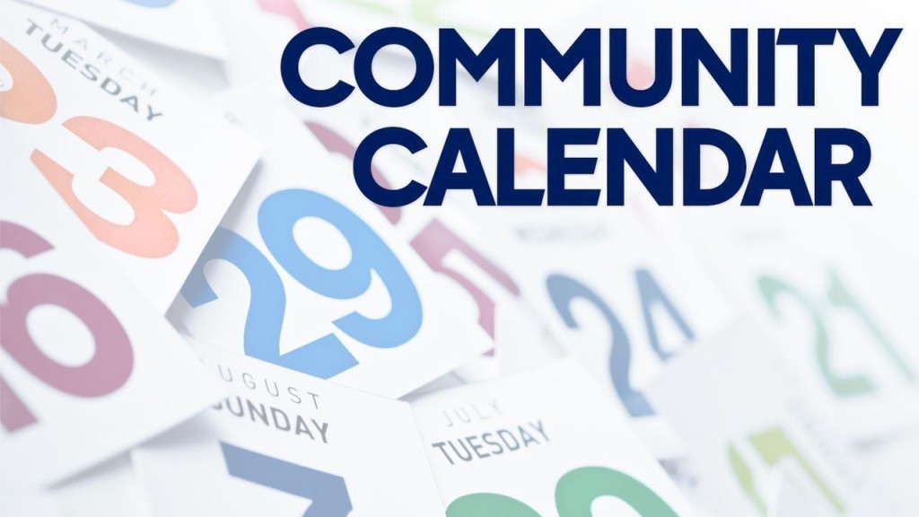 Community Calendar September 3 – October 6